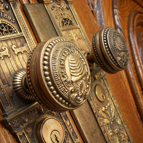 Door knobs at the Sale Lake Temple