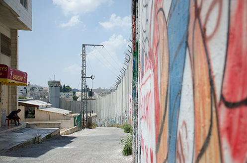 The West Bank Separation Wall and its graffiti surrounding Bethlehem. Photo by author.
